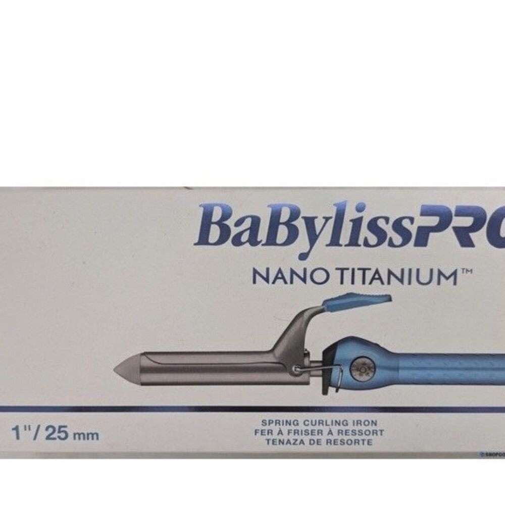 BaByliss PRO Nano Titanium Spring 1" Curling Iron - BABNT100SN (Blue)